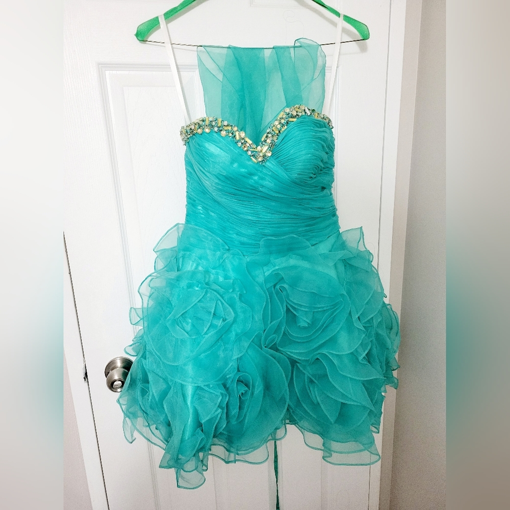 Prom Dress Cinderella Style in Turquoise